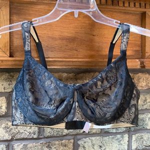 Cacique 38DD black/nude bra
